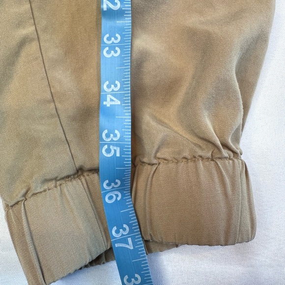 Banana Republic factory tencel pants elastic waist cuff large tan joggers tensil - Picture 7 of 10